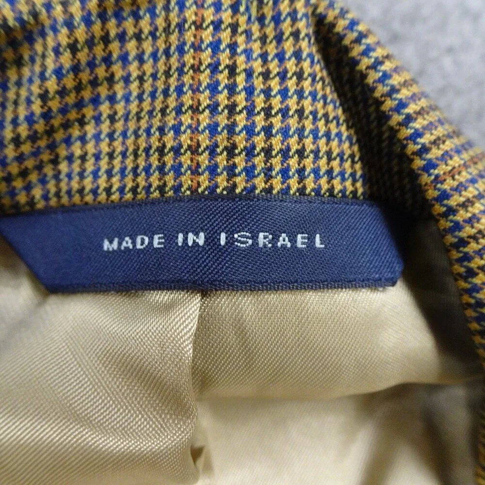 Brooks Brother Sports Jacket Mens 42R Brown Wool Coat Blazer Plaid
